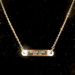 Michael Kors Gold Bar Necklace